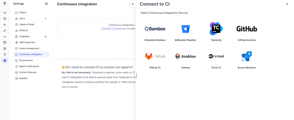CI\CD execution TestNG tests 