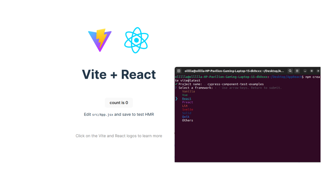 Example of Cy test component project with Vite