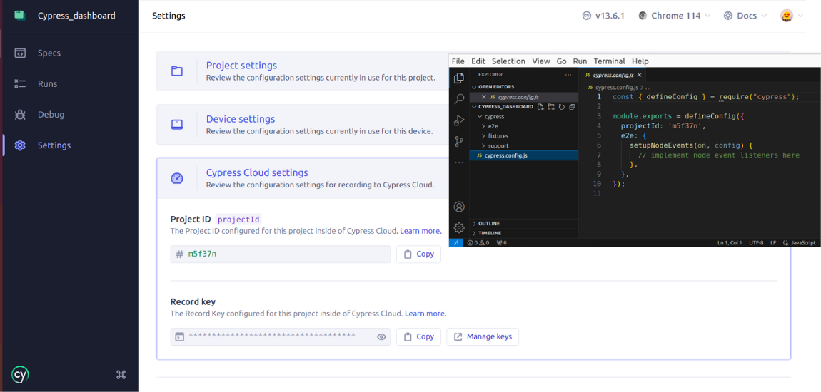Configuring Cypress Cloud Settings for Test Imports