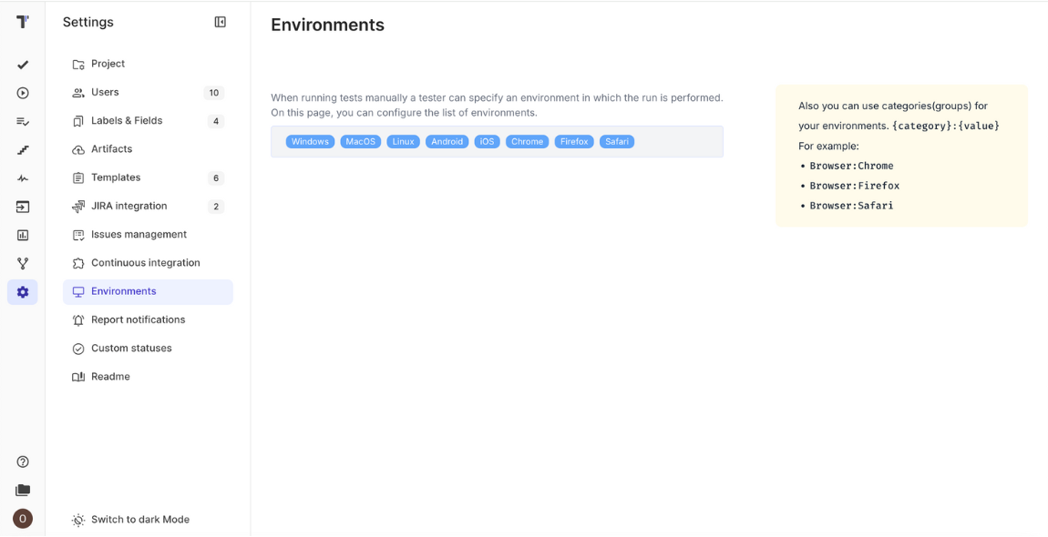Test Environment Setup In Testomat.io ecosystem 