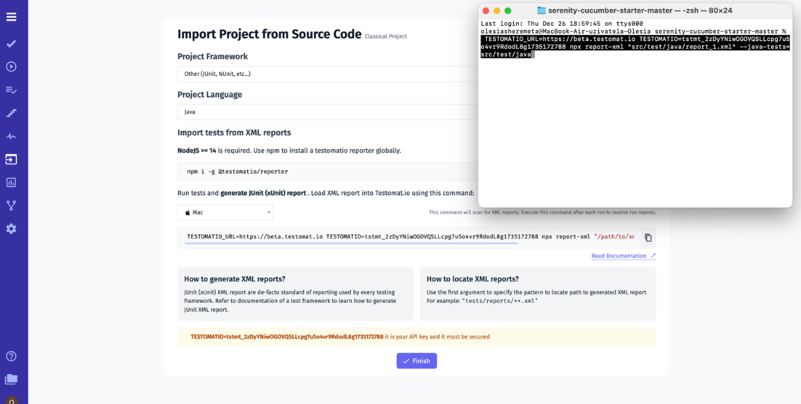 import BDD test cases