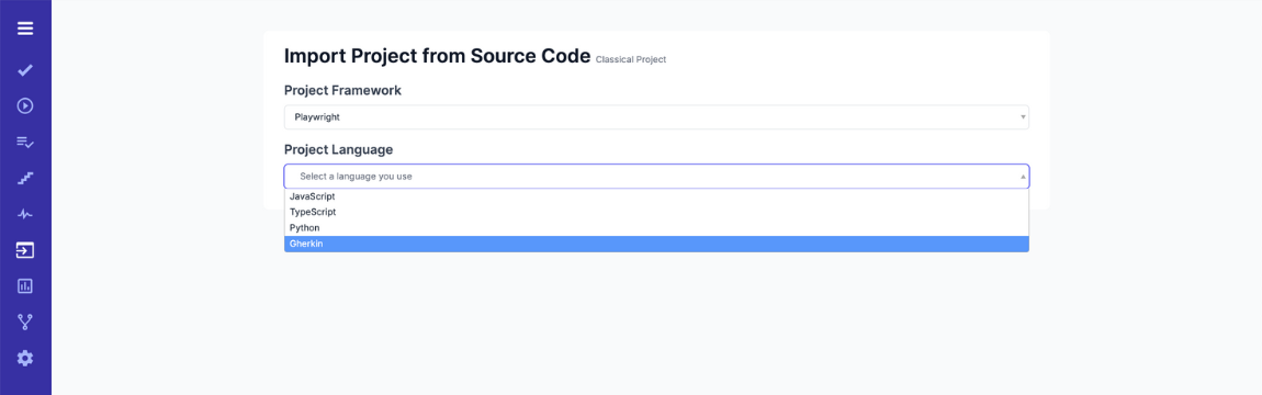 Automated Playwright BDD test cases importing screen