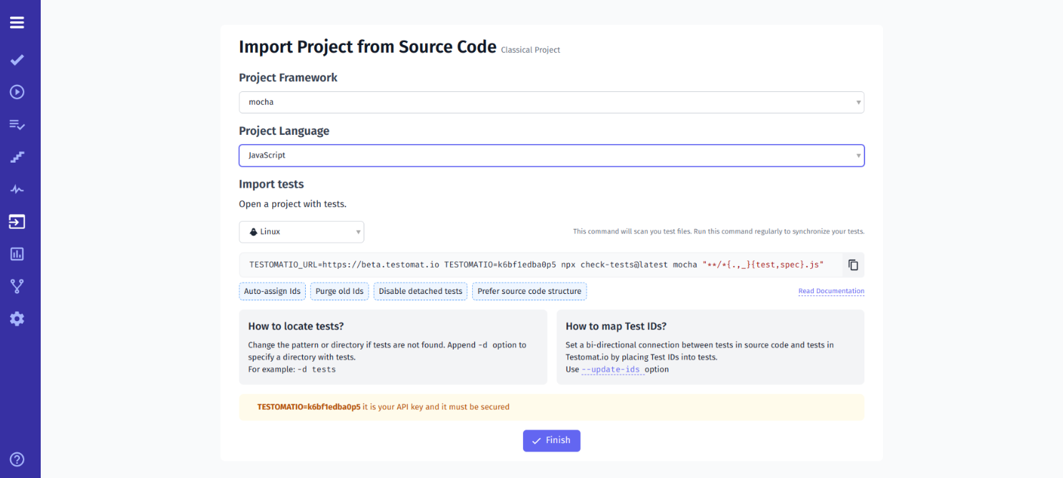 Import Mocha Automated Tests Into TMS 3