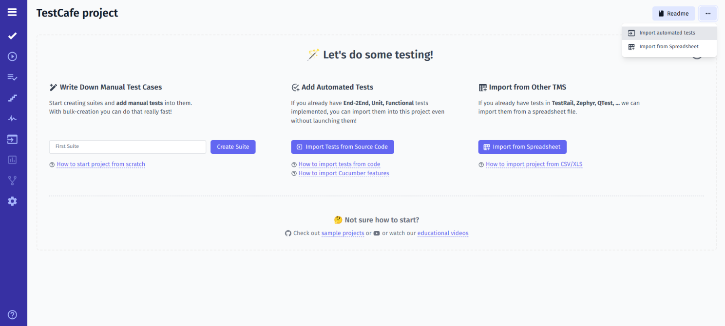 start the import process