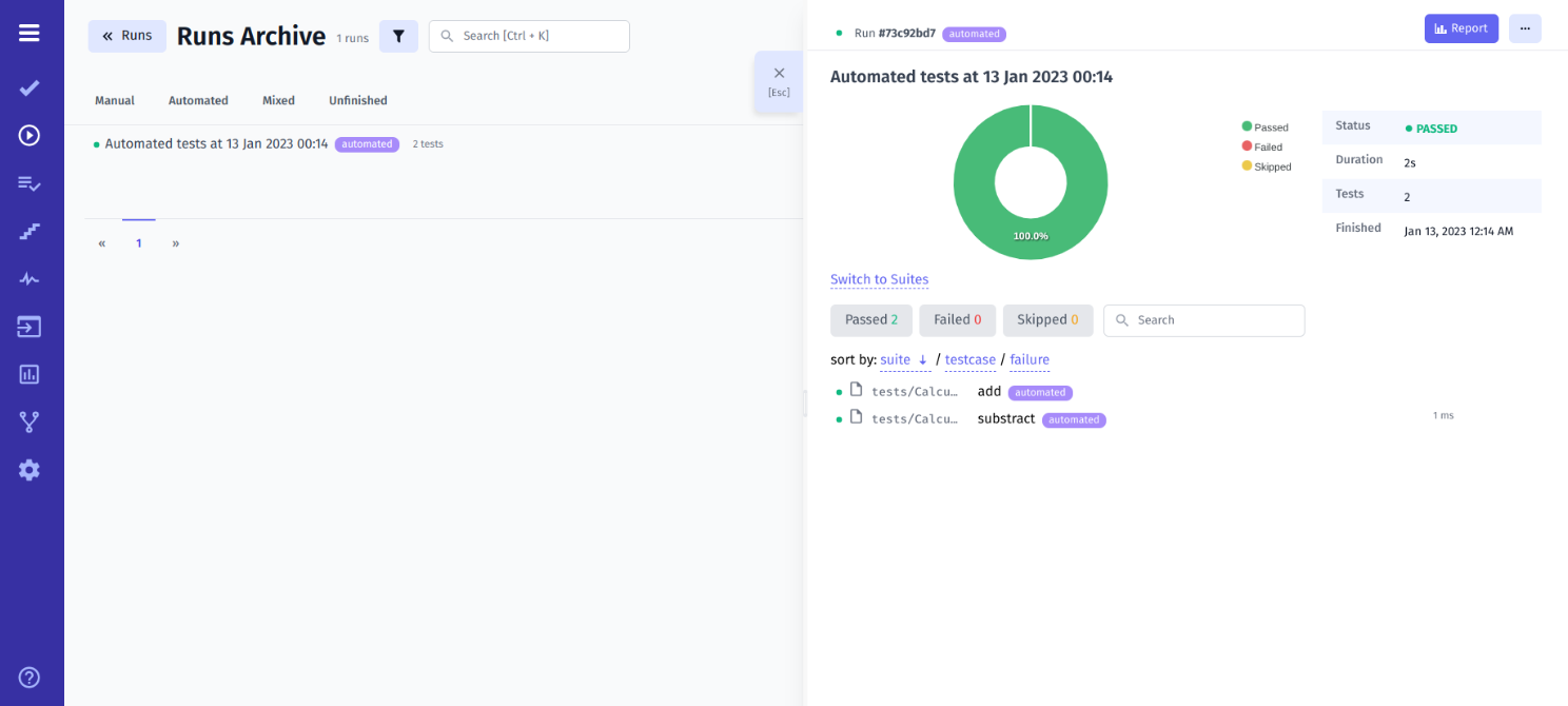 Execute Automated Mocha Scripts