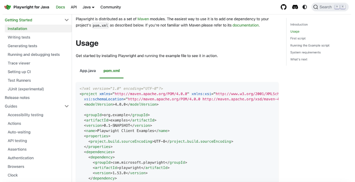 Playwright dependencies for BDD framework screen