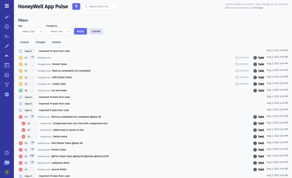Project Timeline or Pulse