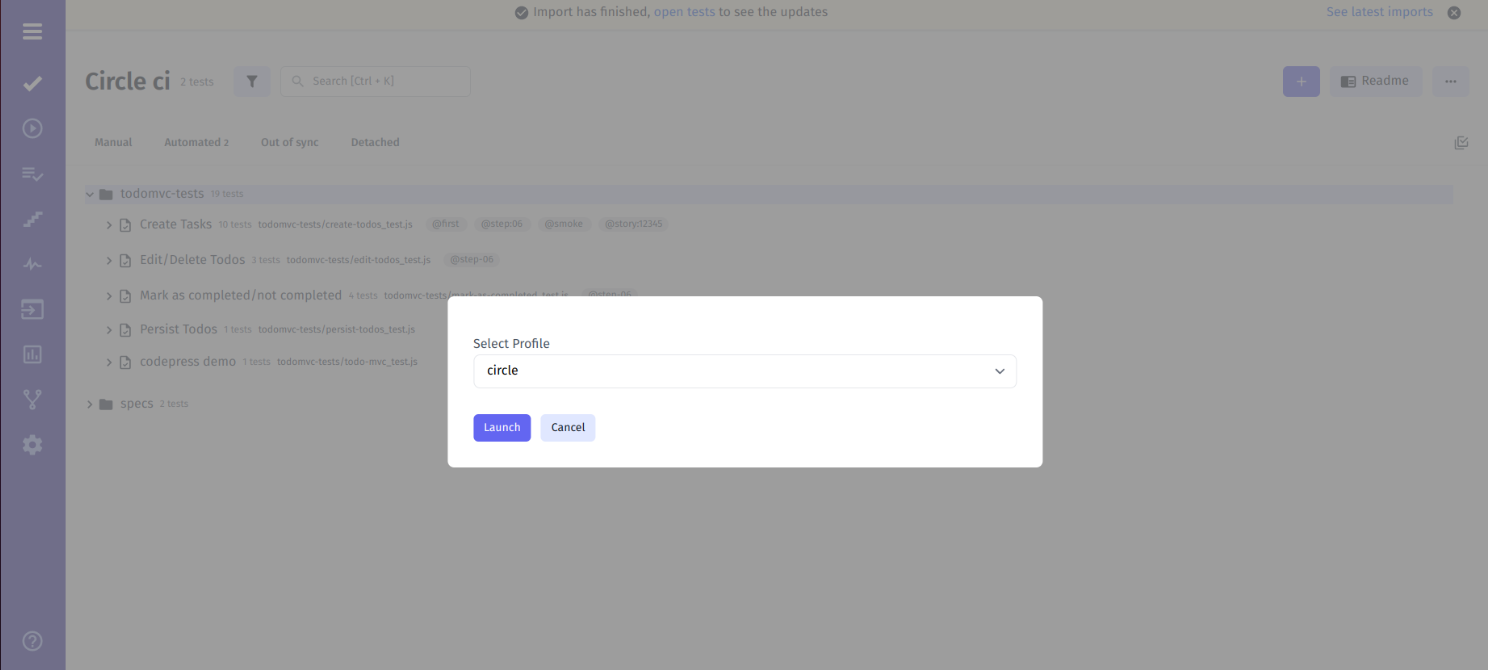 Execute tests and view results