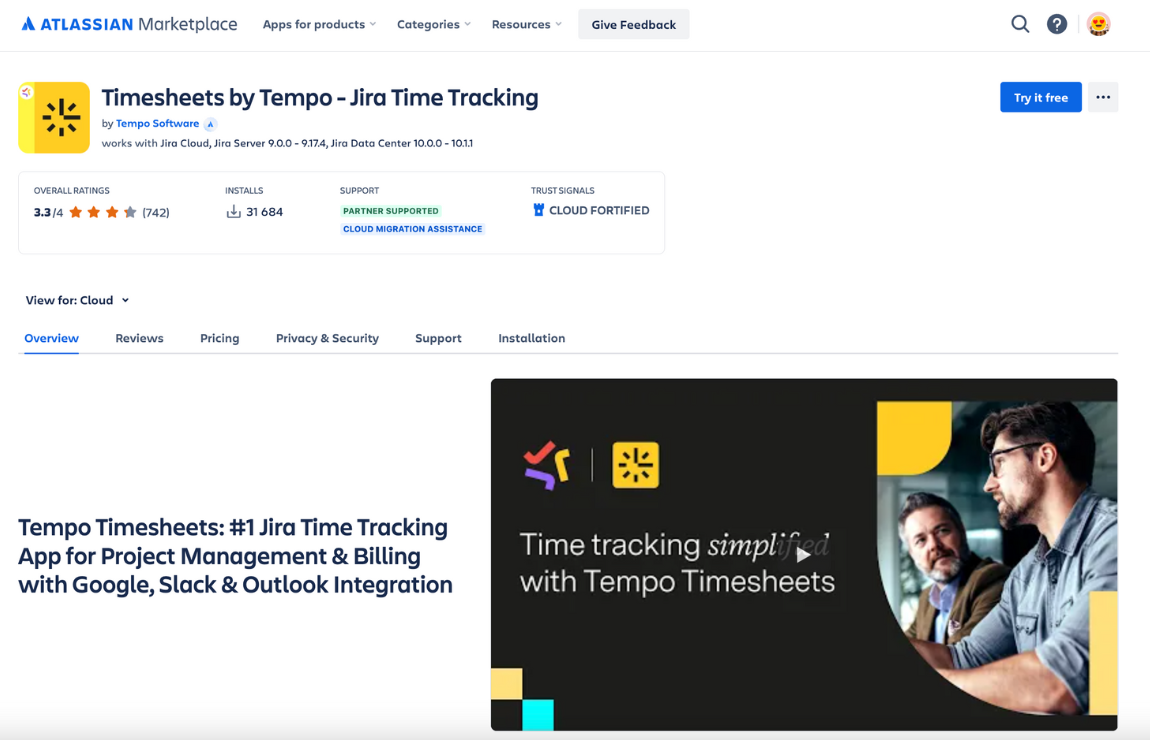 Timesheets by Tempo – Generate Time Tracking Jira Report