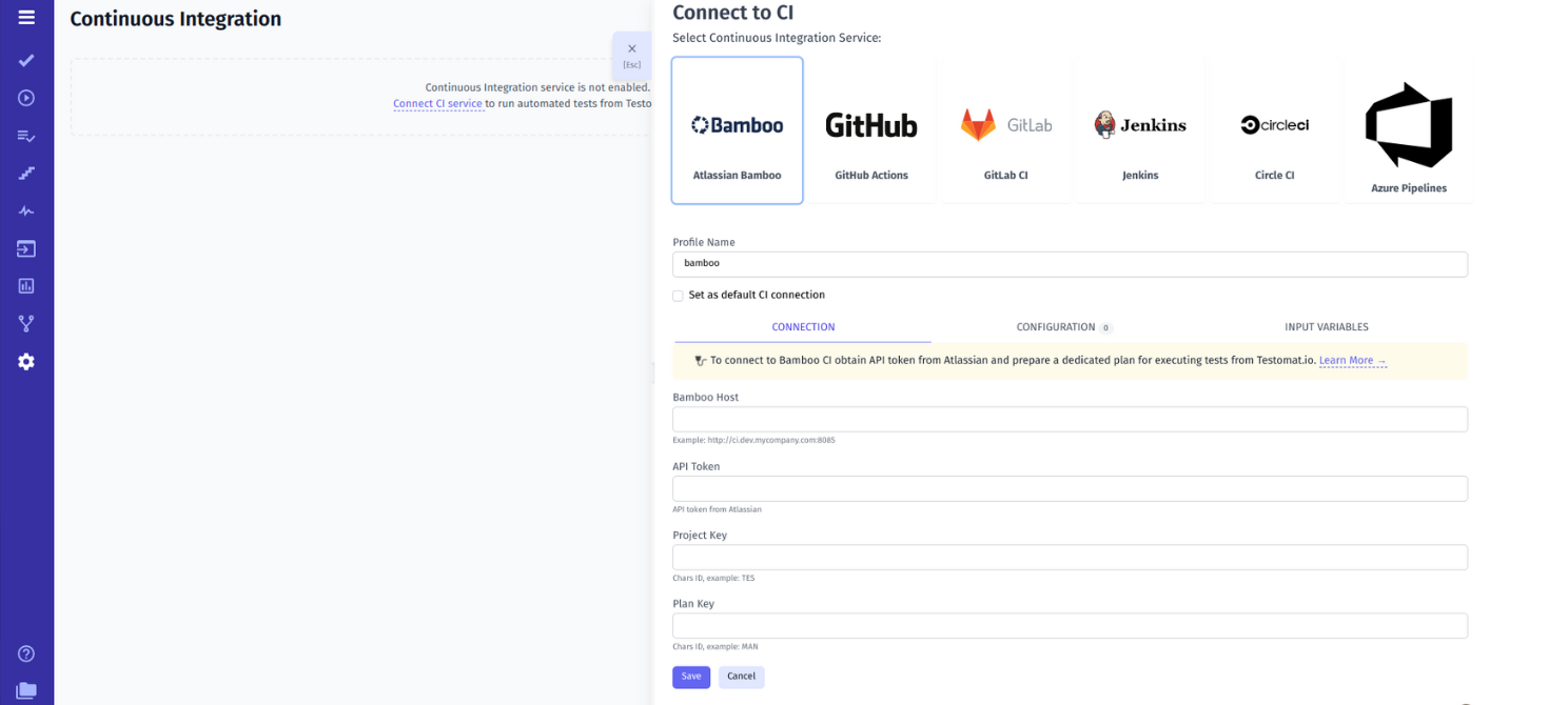 Configure Continuous Integration Settings